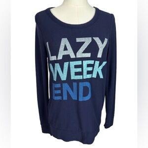 ⭐️ 3/$15 Chaser Navy Graphic Long Sleeve Sweatshirt Size S